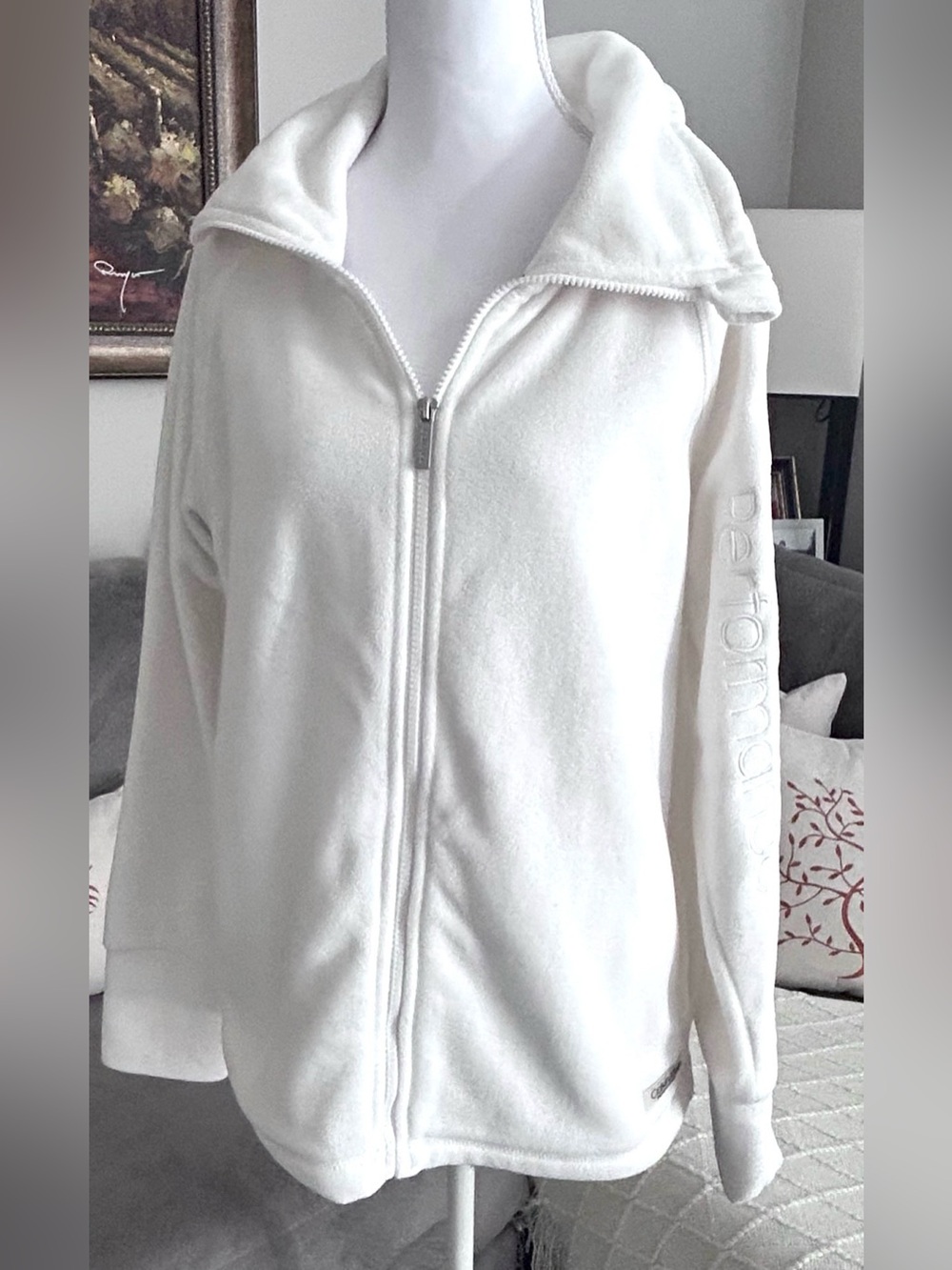 Women’s Calvin Klein  Cream Fleece Jacket - Zip Front